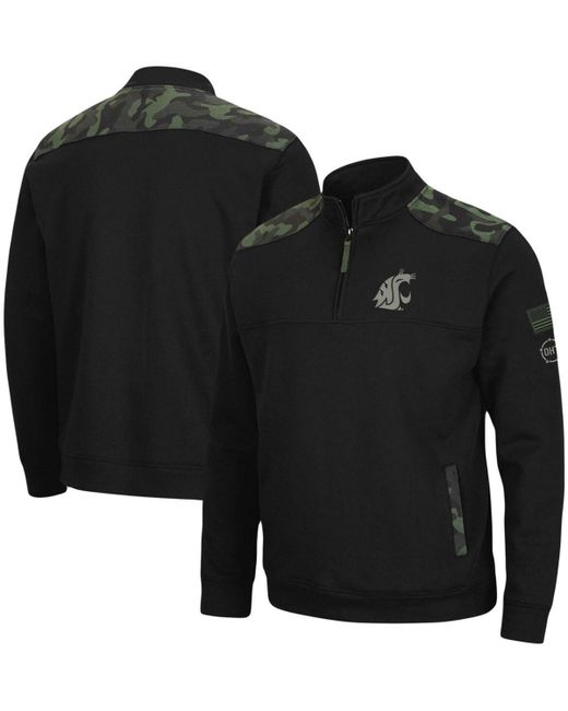 Colosseum Washington State Cougars Oht Military-Inspired Appreciation Commo Fleece Quarter-Zip Jacket