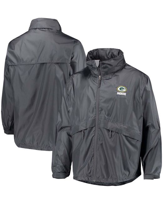 Dunbrooke Graphite Bay Packers Sportsman Waterproof Packable Full-Zip Jacket