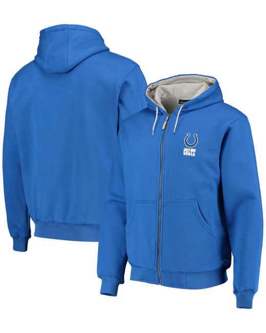 Dunbrooke Royal Indianapolis Colts Craftsman Thermal Lined Full-Zip Hoodie