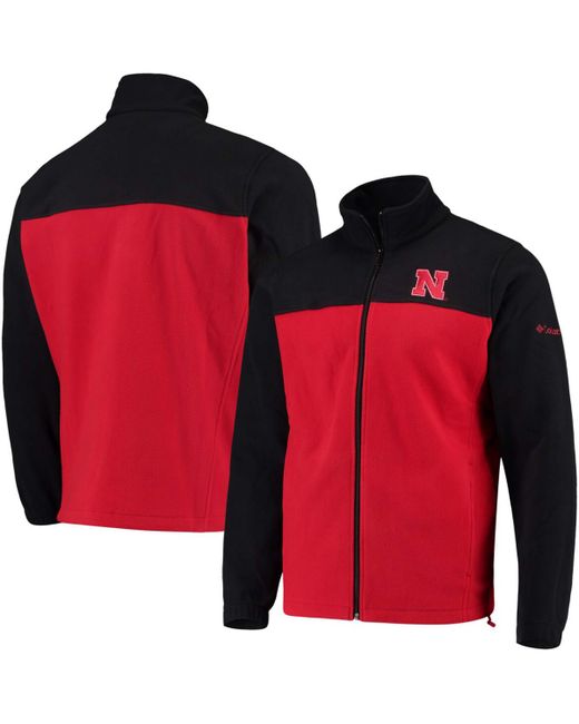 Columbia Scarlet Nebraska Huskers Flanker Iii Fleece Team Full-Zip Jacket