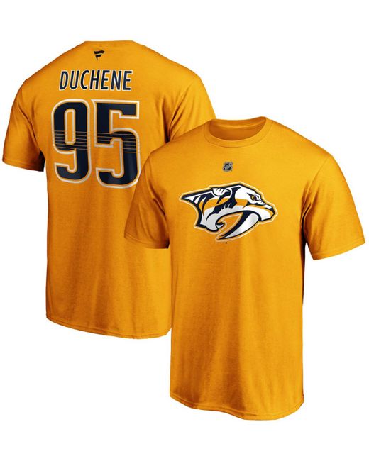 Fanatics Matt Duchene Nashville Predators Player Authentic Stack Name and Number T-shirt