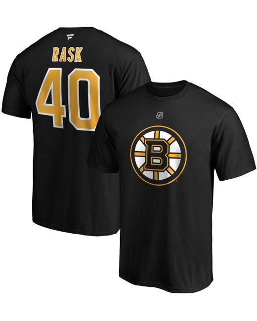 Fanatics Tuukka Rask Boston Bruins Authentic Stack Player Name and Number T-shirt