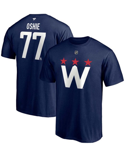 Fanatics Tj Oshie Washington Capitals 2020/21 Alternate Authentic Stack Name and Number T-shirt