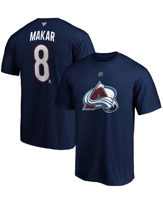 Fanatics Cale Makar Colorado Avalanche Authentic Stack Name and Number Team T-shirt