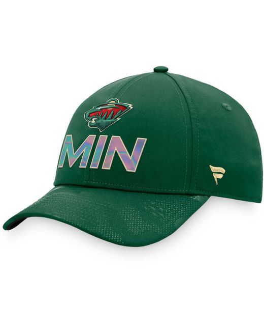 Fanatics Minnesota Wild Authentic Pro Team Locker Room Adjustable Hat
