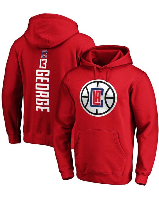 Fanatics Paul George La Clippers Team Playmaker Name and Number Pullover Hoodie