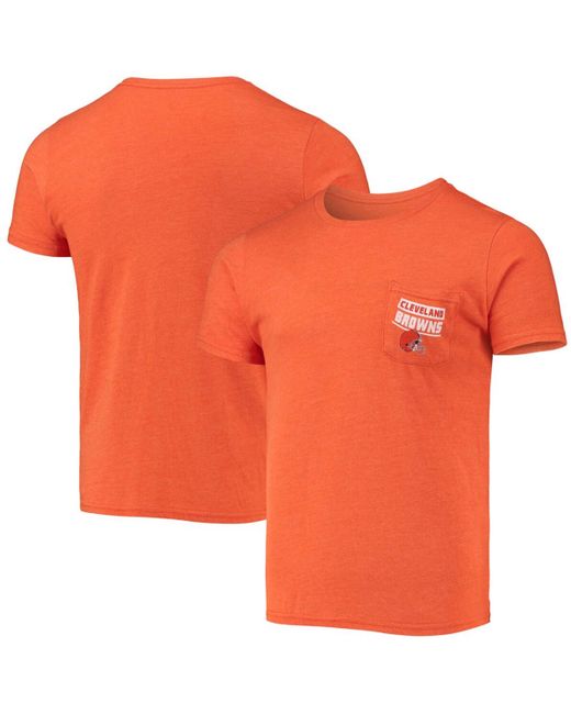 Fanatics Heathered Cleveland Browns Field Goal Pocket Tri-Blend T-shirt