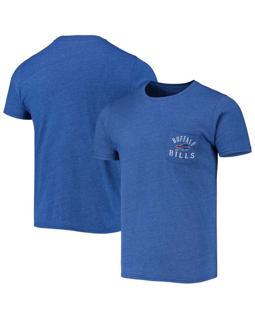 Fanatics Heathered Royal Buffalo Bills Field Goal Pocket Tri-Blend T-shirt