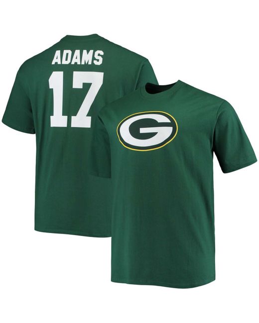 Fanatics Big and Tall Davante Adams Bay Packers Player Name Number T-shirt
