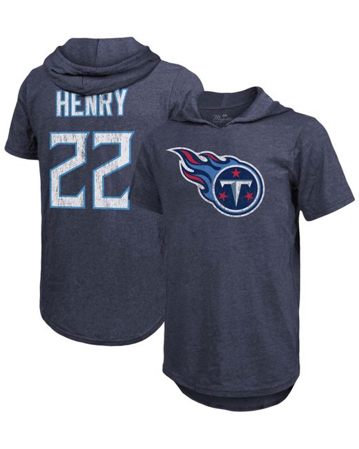 Fanatics Derrick Henry Tennessee Titans Player Name Number Tri-Blend Hoodie T-shirt