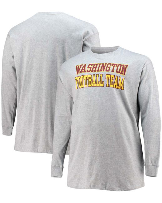 Fanatics Big and Heathered Washington Football Team Practice Long Sleeve T-shirt