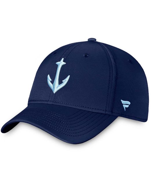 Fanatics Deep Sea Blue Seattle Kraken Secondary Logo Flex Hat