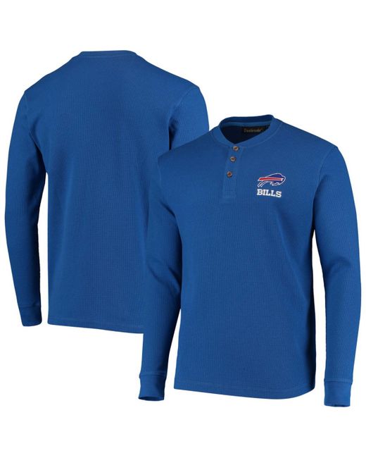 Dunbrooke Royal Buffalo Bills Maverick Thermal Henley Long Sleeve T-shirt