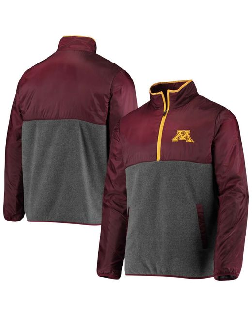 G-iii Sports By Carl Banks Maroon Minnesota Golden Gophers College Advanced Transitional Half-Zip Jacket