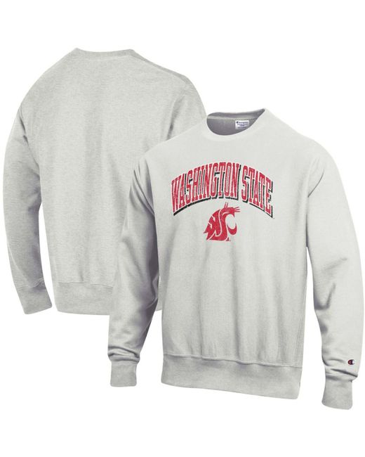Champion Washington State Cougars Arch Over Logo Reverse Weave Pullover Sweatshirt