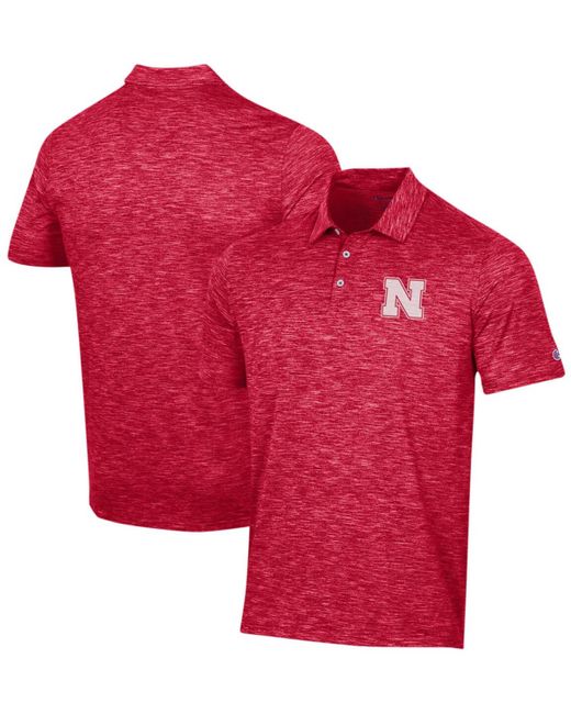 Champion Nebraska Huskers Micro Mesh Space-Dye Polo Shirt