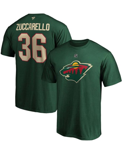 Fanatics Mats Zuccarello Minnesota Wild Authentic Stack Name and Number Team T-shirt