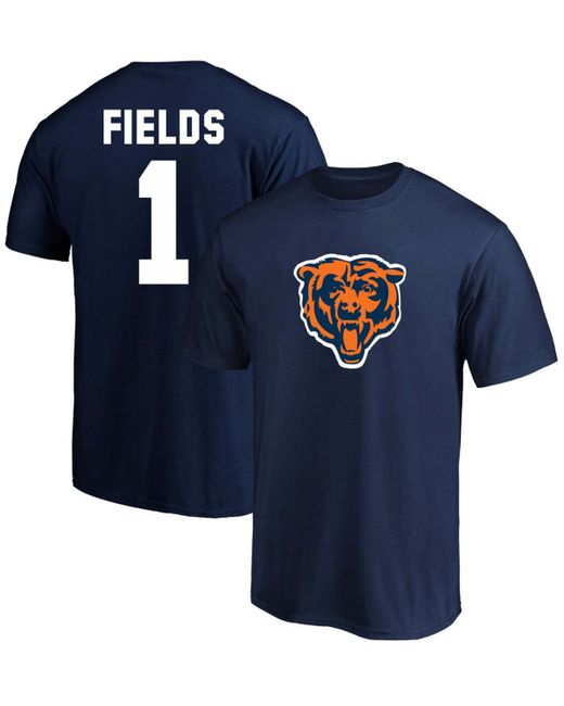 Fanatics Big and Tall Justin Fields Chicago Bears Player Name Number T-shirt