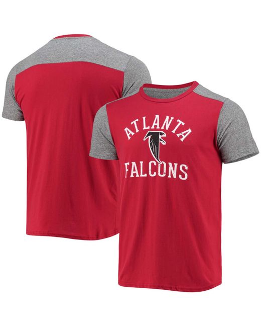 Majestic Heathered Gray Atlanta Falcons Gridiron Classics Field Goal Slub T-shirt