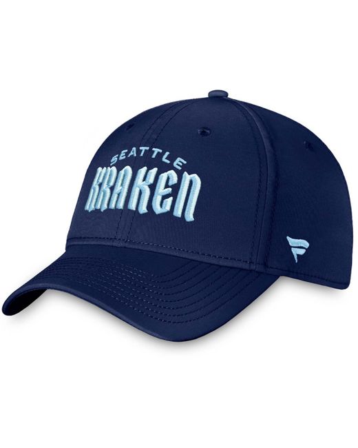 Fanatics Deep Sea Blue Seattle Kraken Wordmark Flex Hat