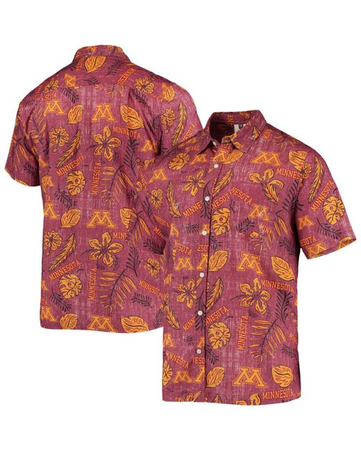 Wes & Willy Minnesota Golden Gophers Vintage-Like Button-Up Shirt