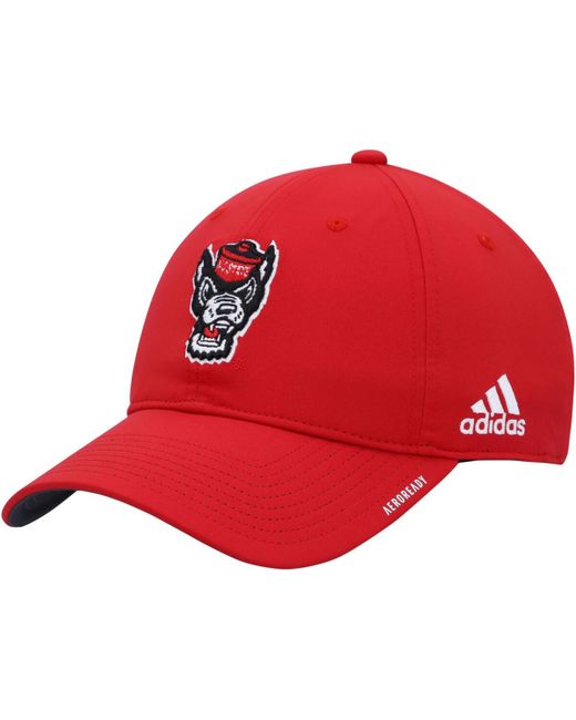 Adidas Nc State Wolfpack 2021 Sideline Coach Logo Aeroready Slouch Adjustable Hat