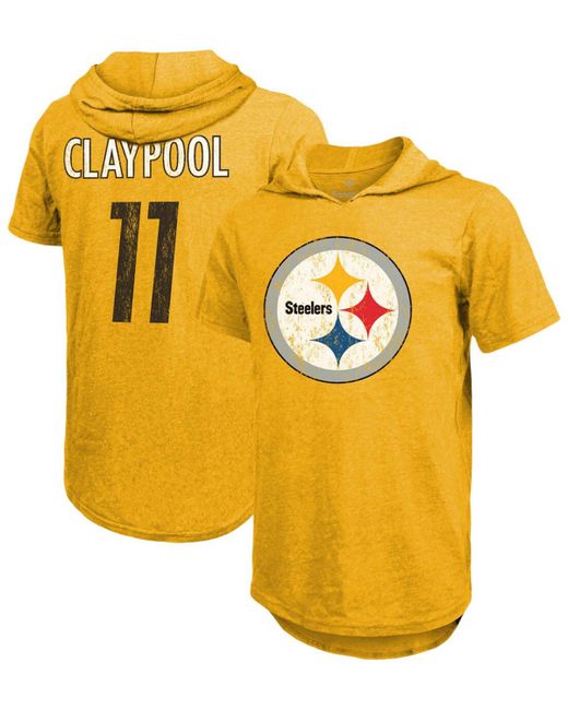 Fanatics Chase Claypool Pittsburgh Steelers Player Name Number Tri-Blend Hoodie T-shirt