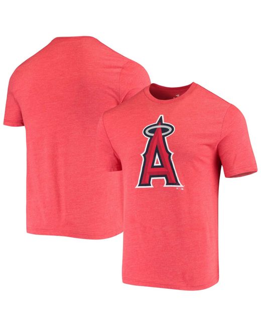 Fanatics Los Angeles Angels Weathered Official Logo Tri-Blend T-shirt