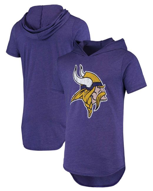Majestic Minnesota Vikings Primary Logo Tri-Blend Hoodie T-shirt
