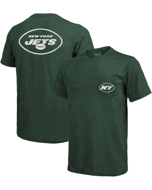 Majestic New York Jets Tri-Blend Pocket T-shirt Heathered