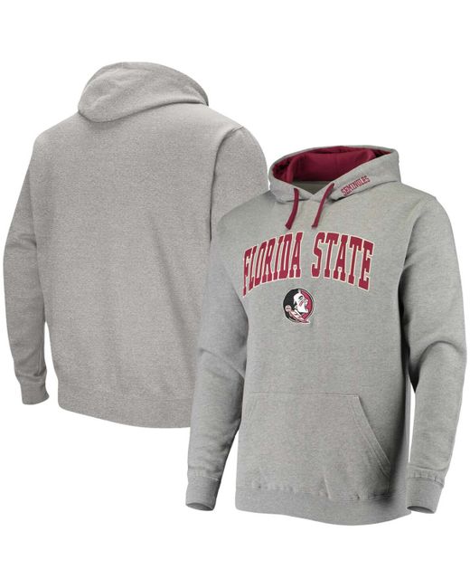 Colosseum Heathered Florida State Seminoles Arch Logo 2.0 Pullover Hoodie