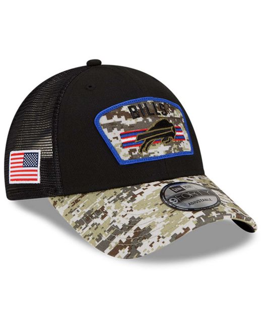 New Era Buffalo Bills 2021 Salute To Service Trucker 9FORTY Snapback Adjustable Hat