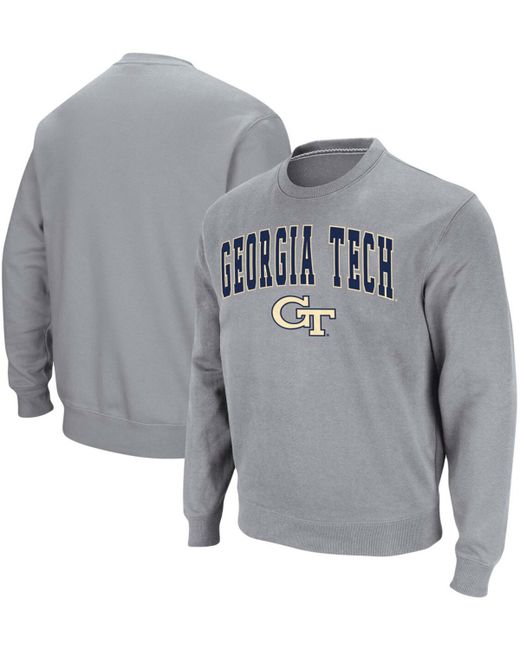 Colosseum Georgia Tech Yellow Jackets Arch Logo Tackle Twill Pullover Sweatshirt