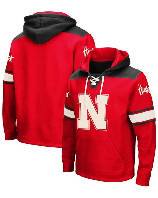 Colosseum Nebraska Huskers 2.0 Lace-Up Pullover Hoodie