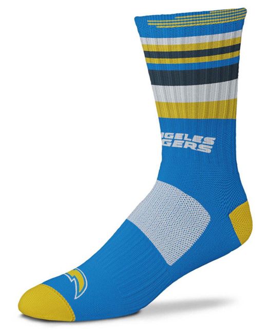 For Bare Feet and Los Angeles Chargers Rave Crew Socks