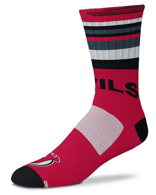 For Bare Feet and New Jersey Devils Rave Crew Socks