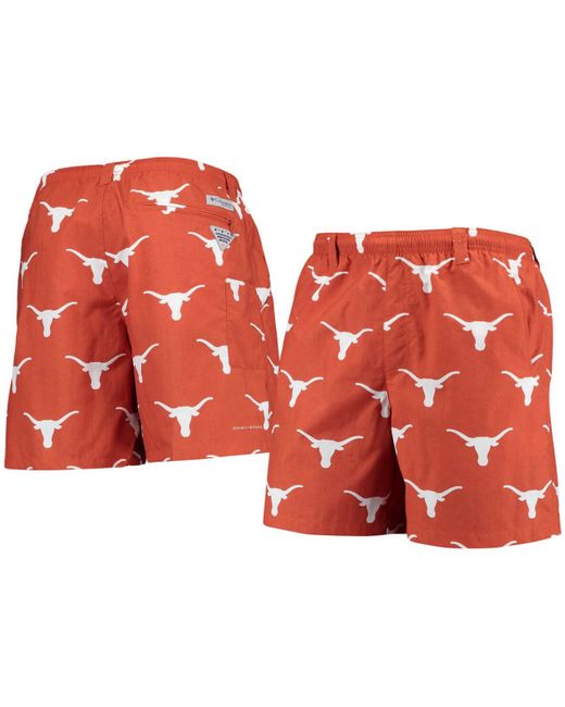 Columbia Texas Longhorns Pfg Backcast Ii Omni-Shade Hybrid Shorts