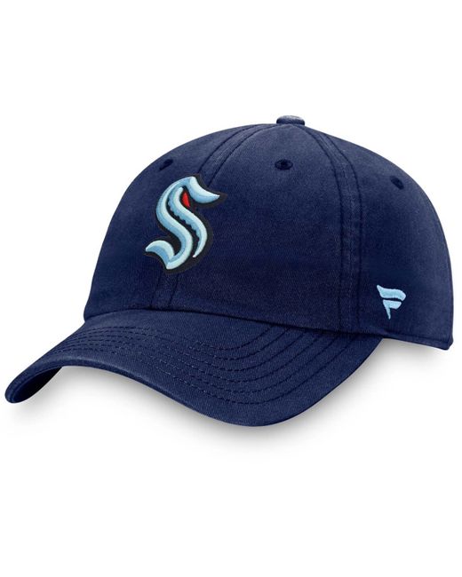 Fanatics Deep Sea Blue Seattle Kraken Primary Logo Adjustable Hat