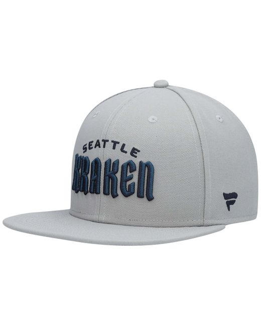 Fanatics Seattle Kraken Wordmark Logo Snapback Hat