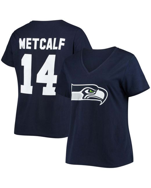 Fanatics Plus Dk Metcalf College Seattle Seahawks Name Number V-Neck T-shirt
