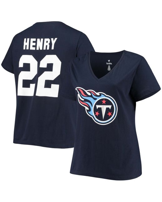 Fanatics Plus Derrick Henry Tennessee Titans Name Number V-Neck T-shirt