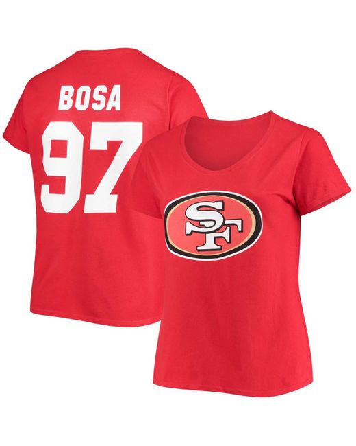 Fanatics Plus Nick Bosa San Francisco 49Ers Name Number V-Neck T-shirt