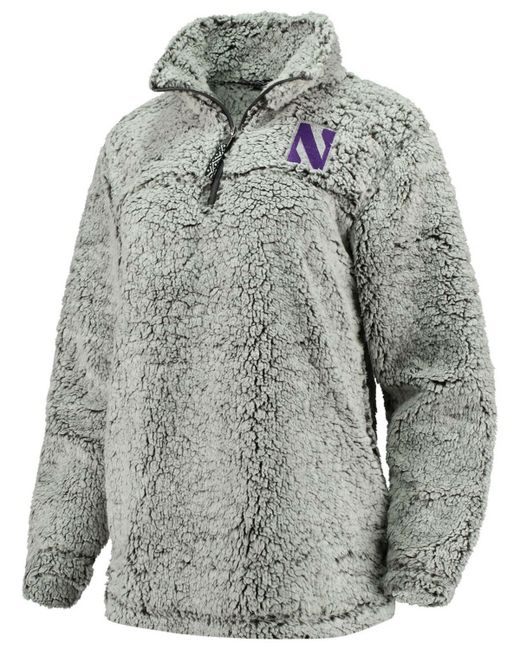 Boxercraft Northwestern Wildcats Sherpa Super Soft Quarter Zip Pullover Jacket