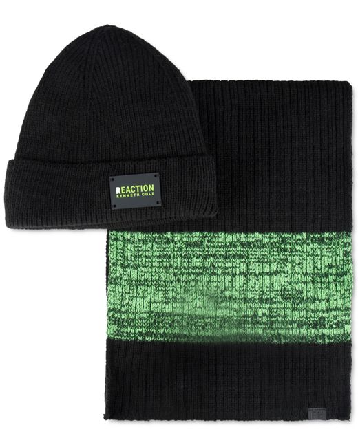 Kenneth Cole REACTION Neon Beanie and Scarf Set