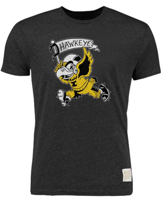 Original Retro Brand Iowa Hawkeyes Vintage-Like Herky Tri-Blend T-shirt