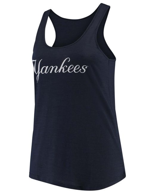Soft As A Grape Plus New York Yankees Swing For The Fences Racerback Tank Top