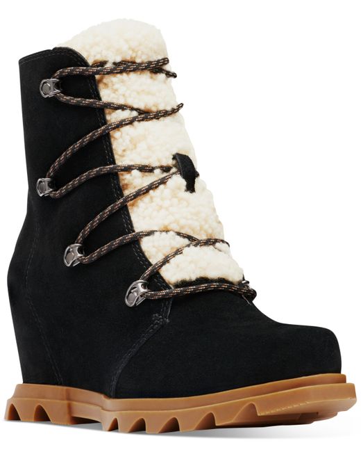 Sorel Joan of Artic Wedge Iii Lace Cozy Boots Shoes