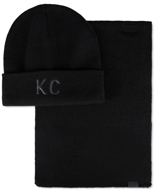 Kenneth Cole REACTION Flat-Knit Beanie and Scarf Set