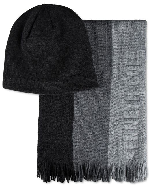 Kenneth Cole REACTION Striped Scarf and Beanie