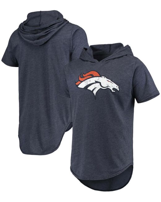 Majestic Denver Broncos Primary Logo Tri-Blend Hoodie T-shirt